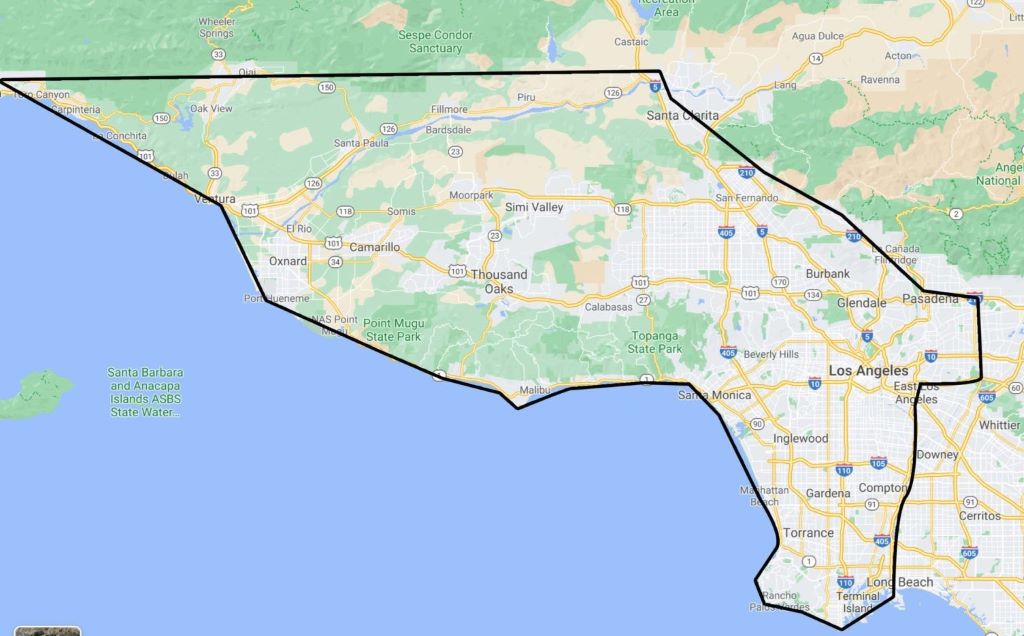 Southland-AWS-Map Service Area